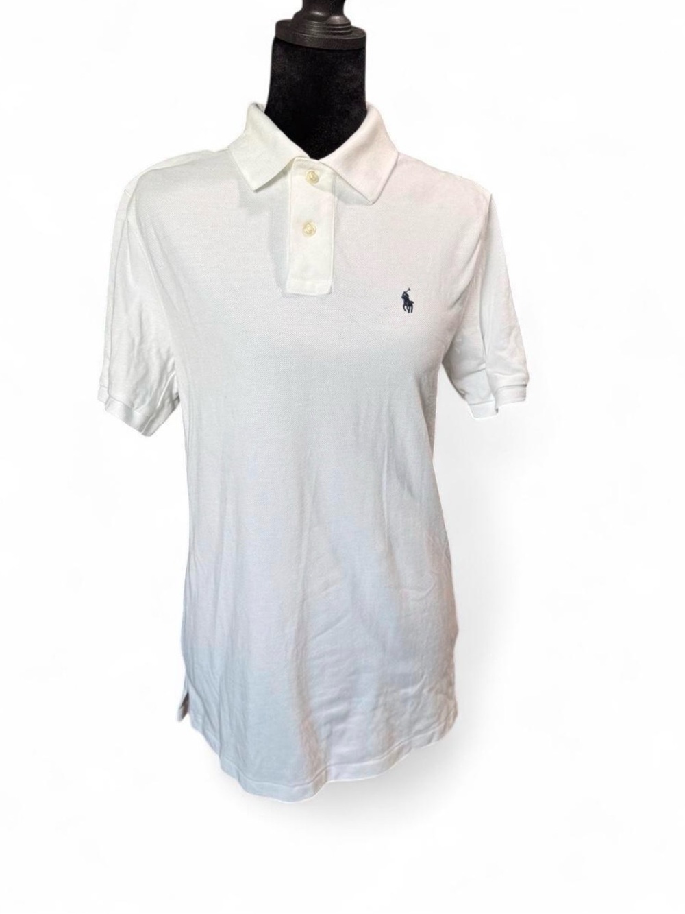 Ralph Lauren White Polo with Navy Embroidered Pony